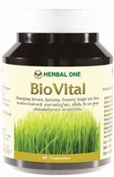 Biovital d'herbe de blé Extrait avec spiruline et curcuma  60 capsules